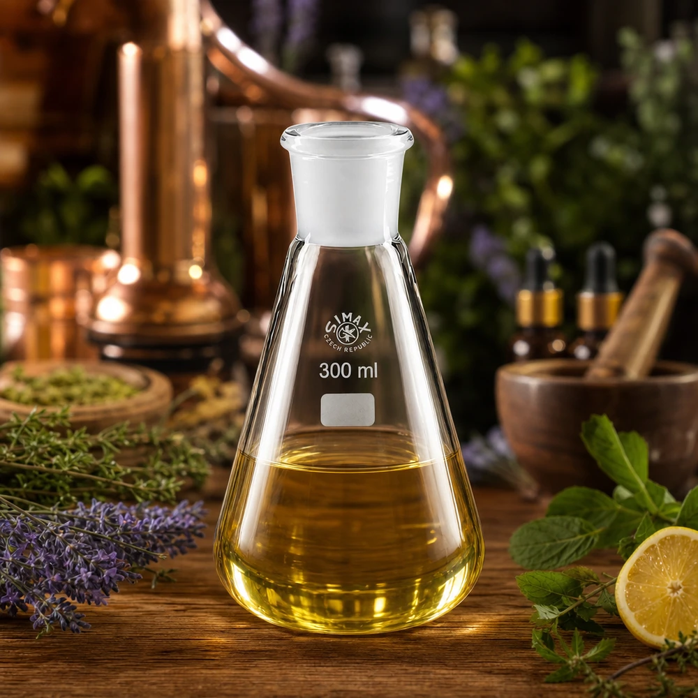 Erlenmeyer 300 ml col étroit, verre borosilicate avec rodage normalisé 29/32 Erlenmeyer 300ml avec échelle graduée et rodage professionnel standard 29/32