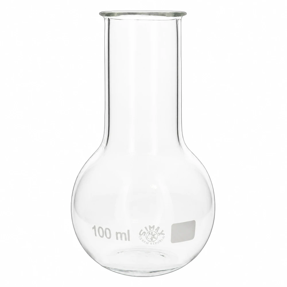 Flacon à col large de 100ml idéal pour la distillation et les réactions chimiques