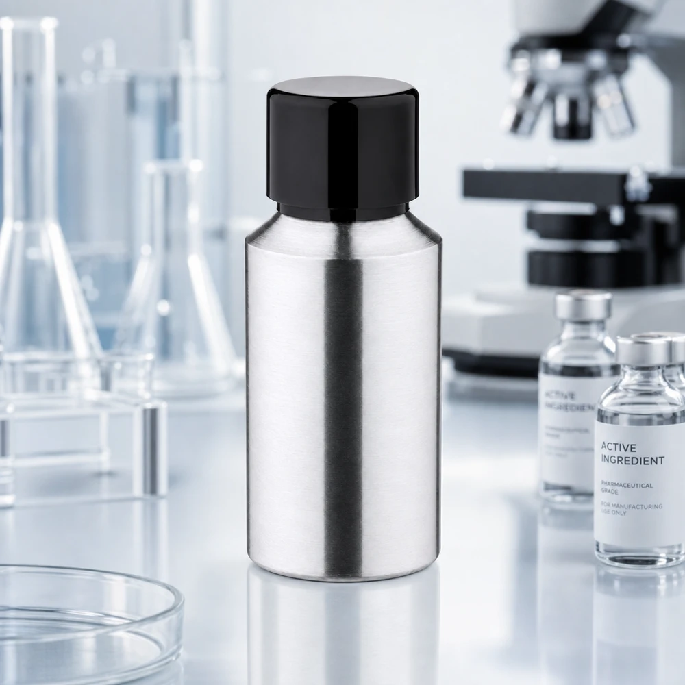 Bouteille en aluminium poli de 30 ml légère et robuste pour les applications mobiles en déplacement