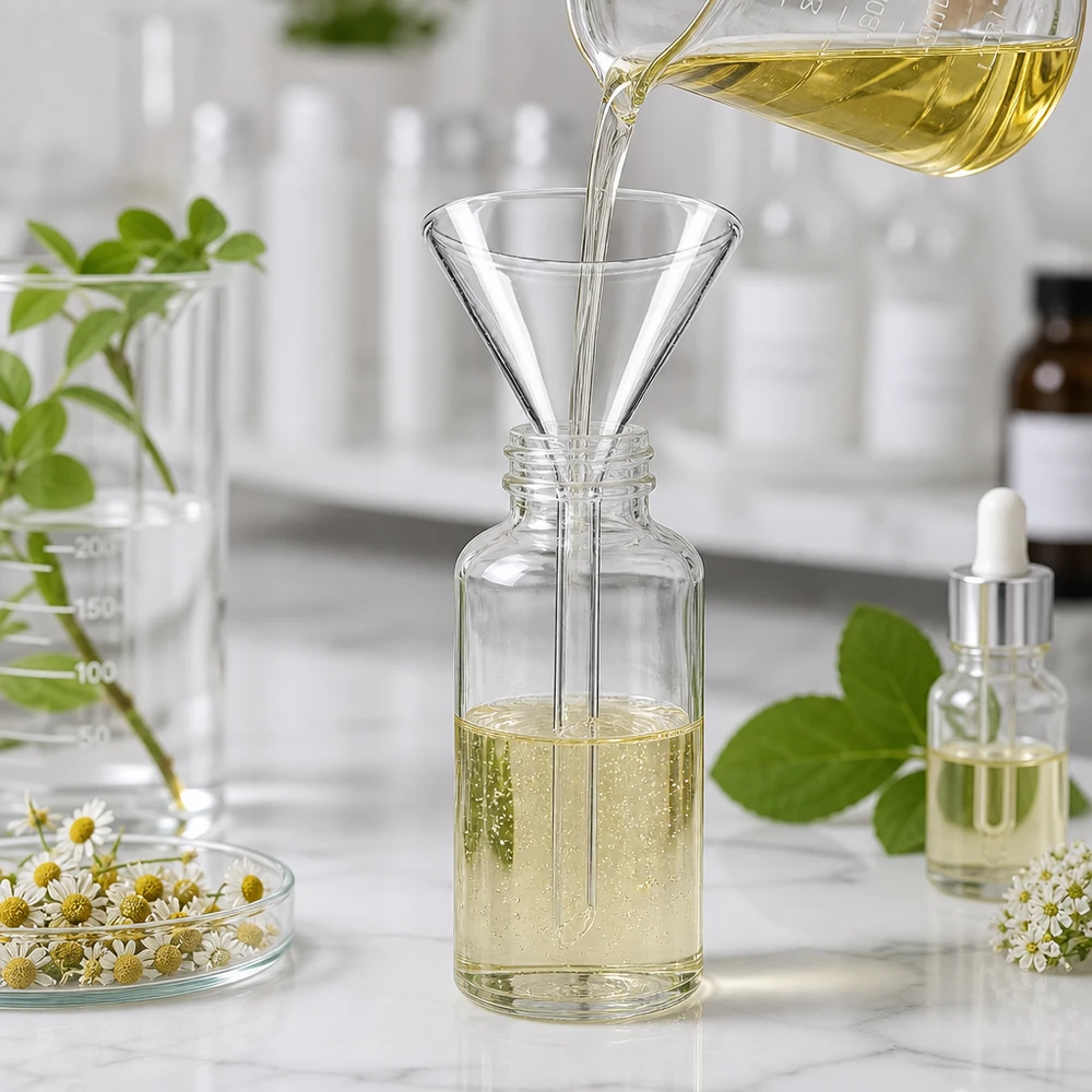 Entonnoir Ø 55mm - verre borosilicate 3.3 - angle 60° Entonnoir de laboratoire compact 55mm style court en borosilicate résistant à la chaleur pour des applications de laboratoire sûres