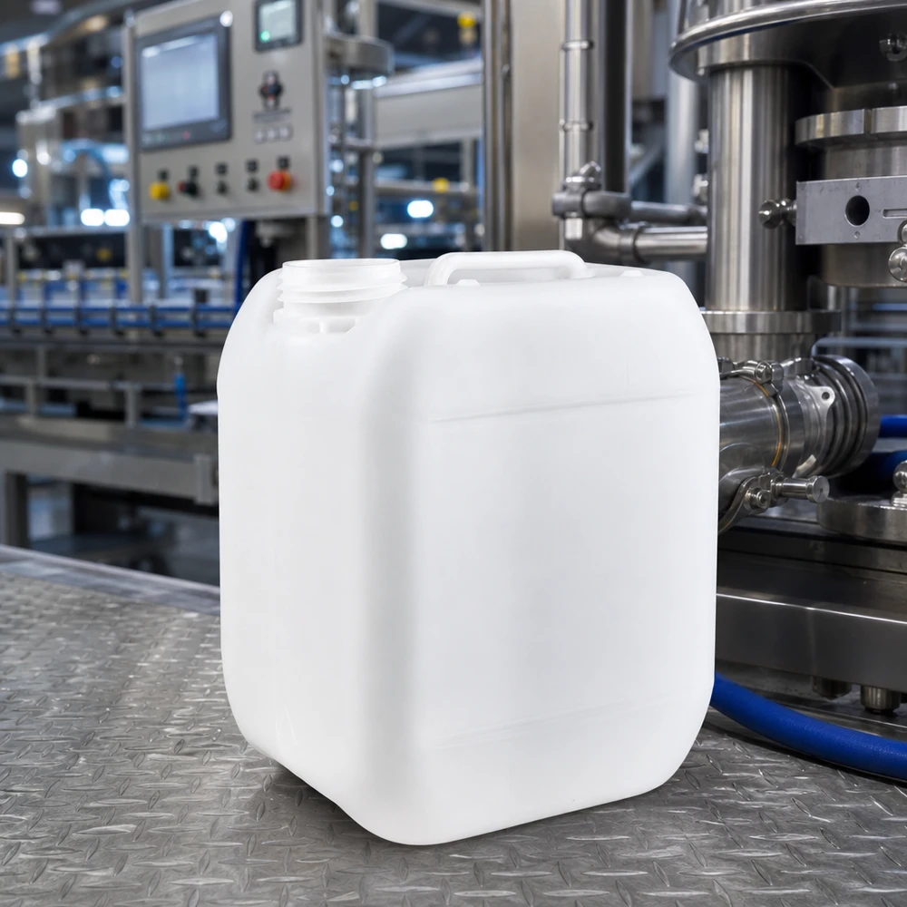 Jerrican de 5 litres sans bouchon Bidon rectangulaire en plastique de 5 litres sans bouchon, fabriqué dans une usine industrielle