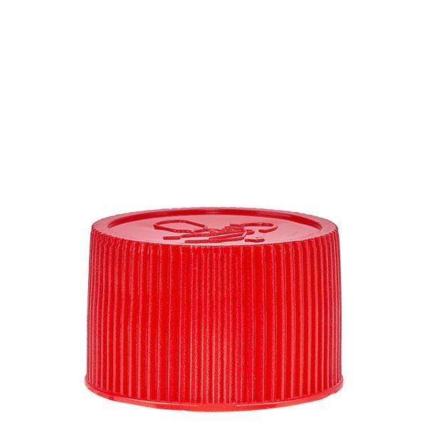 Bouchon à vis en PP rouge ND 25, sécurité enfants Bouchon à vis en PP rouge ND 25, sécurité enfants