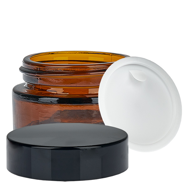 Pot en verre 20ml brun avec couvercle à insérer UNiTWIST Pot en verre 20ml brun avec couvercle à insérer UNiTWIST