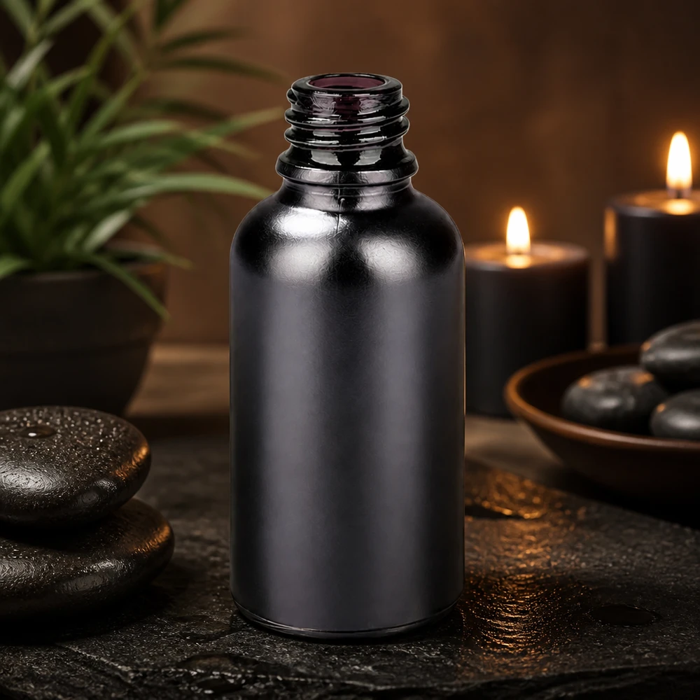 Flacon à pharmacie 30ml BlackLine UT18/30 UNiTWIST BlackLine Bouteille de pharmacie 30ml UT18/30 pour un stockage sûr des substances sensibles à la lumière