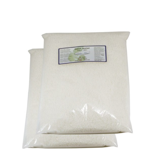 Offre spéciale : 2,5kg globules neutres HAB5, 100 % pure saccharose (2 x 1,25 kg)