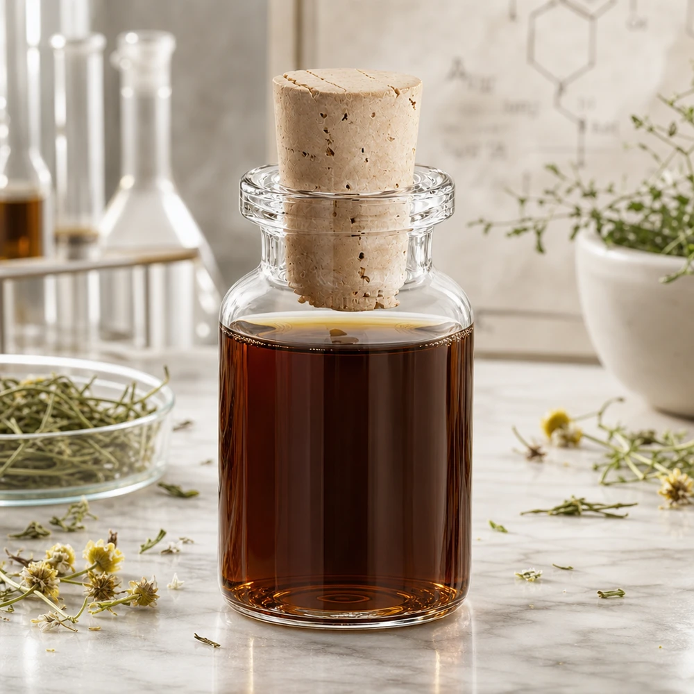 Flacon en verre clair 10 ml avec bouchon de liège 11/14 mm Wiederverschließbare Glasflasche 10ml mit Kork 11/14mm zur Aufbewahrung von Kräuterauszügen
