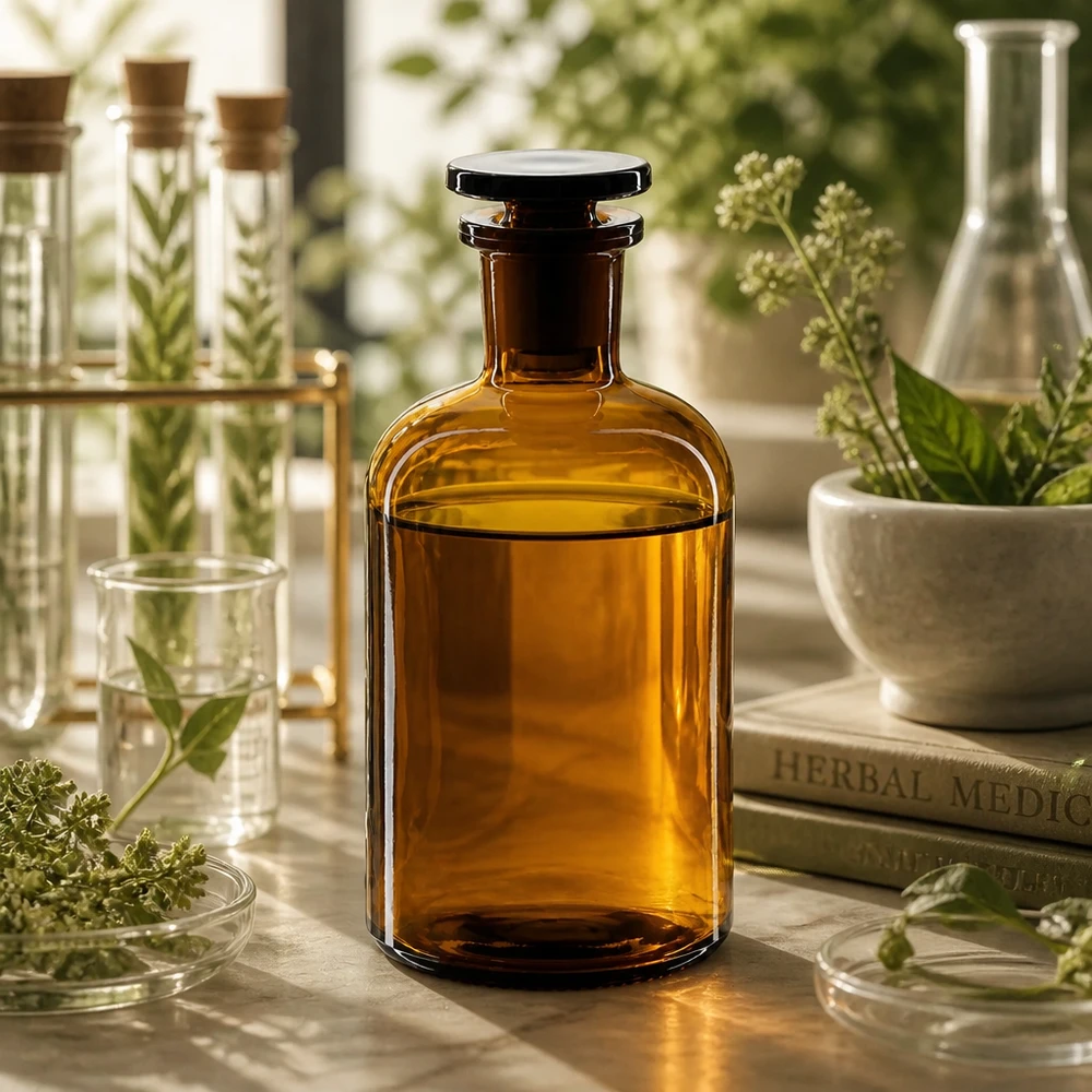 Flacon pharmaceutique 250 ml col étroit en verre ambré + bouchon Flacon de laboratoire à col étroit, 250 ml, brun, avec bouchon en verre, pour produits chimiques et réactifs