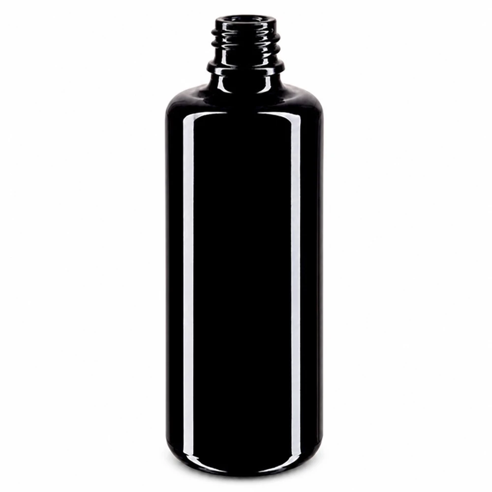 Flacon en verre violet 50 ml DIN18 (verre Miron) Flacon compte-gouttes compact de 50 ml en verre violet anti-UV pour un dosage précis