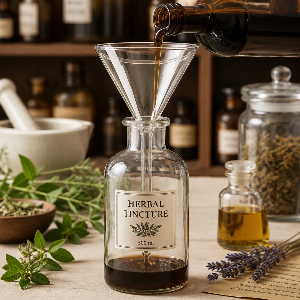 Entonnoir Ø 100mm - verre borosilicate 3.3 - angle 60° Entonnoir en verre de précision 100mm avec un design compact à manche court pour un travail efficace en laboratoire