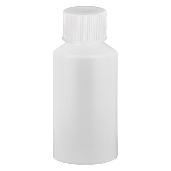Flacon à pharmacie HDPE 50ml blanc avec bouchon vissable blanc Flacon à pharmacie HDPE 50ml blanc avec bouchon vissable blanc
