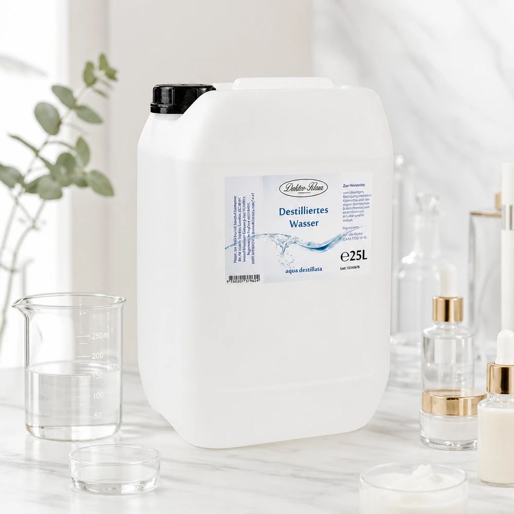 Eau distillée Doktor Klaus - Aqua dest 25 litres en jerrican premium teinte naturelle