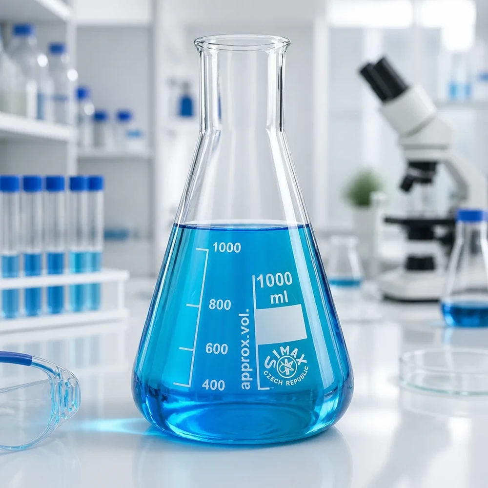 Erlenmeyer 300ml col large, verre borosilicate