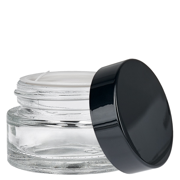 Pot en verre 20ml transparent avec couvercle à insérer UNiTWIST