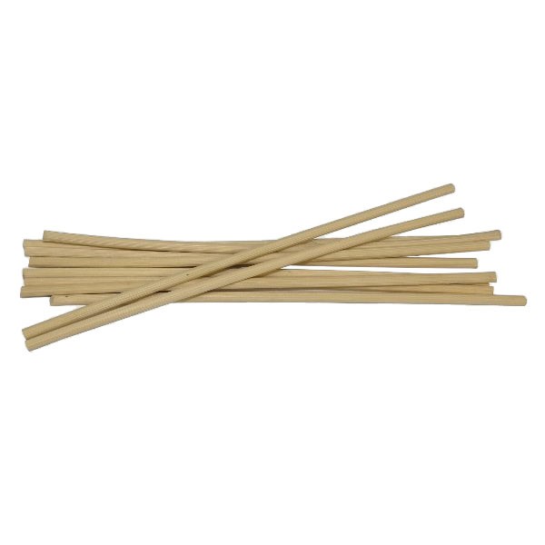 10 bâtons de rotin naturel clair 4mm, 30 cm