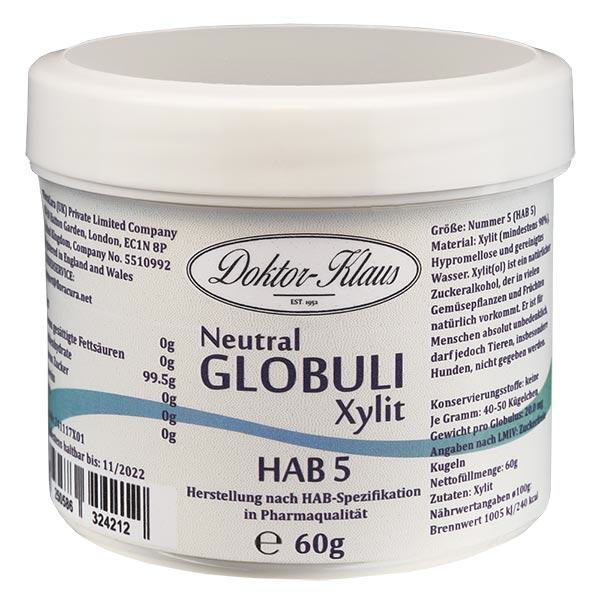 60g globules neutres HAB5 en xylite (sans sucre) 60g globules neutres HAB5 en xylite (sans sucre)
