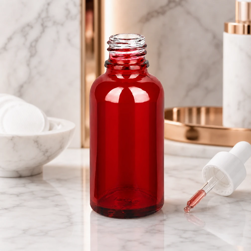 Flacon à pharmacie 30ml RedLine UT18/30 UNiTWIST Bouteille en verre RedLine UT18/30 UNiTWIST de 30 ml avec bouchon pratique pour les préparations liquides