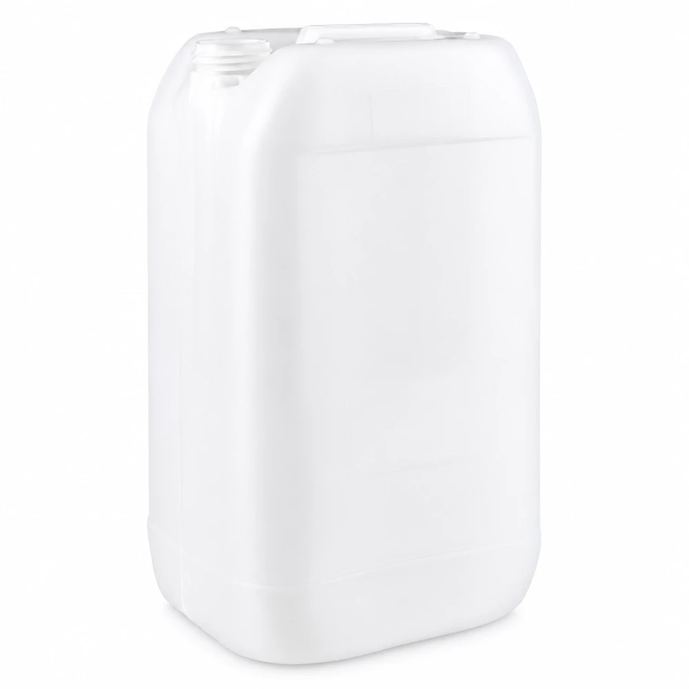 Jerrican de 15 litres sans bouchon Bidon en plastique blanc de 15 litres sans bouchon, en PEHD, pour un stockage sûr des liquides