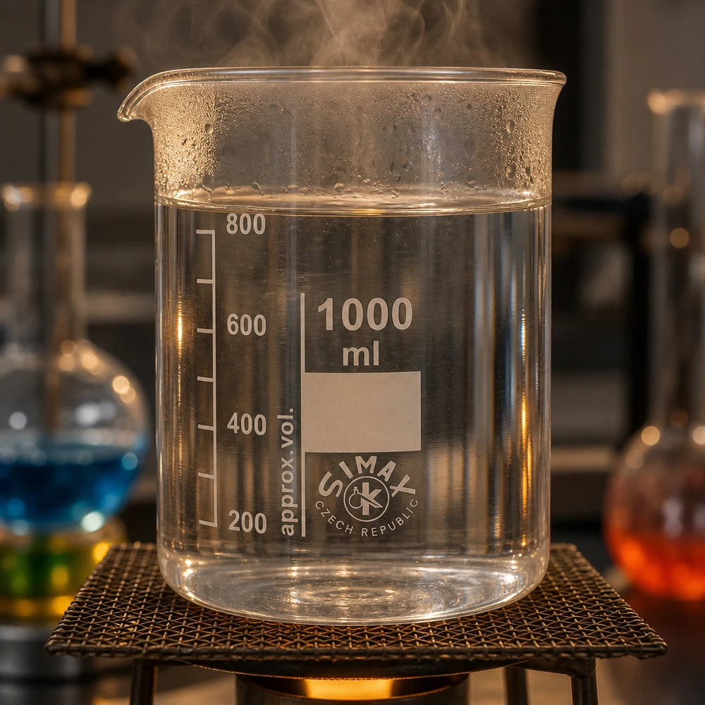 Bécher transparent 1000ml forme basse en verre borosilicaté pour une utilisation en laboratoire en toute sécurité