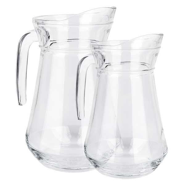 set de carafes "France" 1 + 1,6 litres en verre clair durci origine française set de carafes "France" 1 + 1,6 litres en verre clair durci origine française