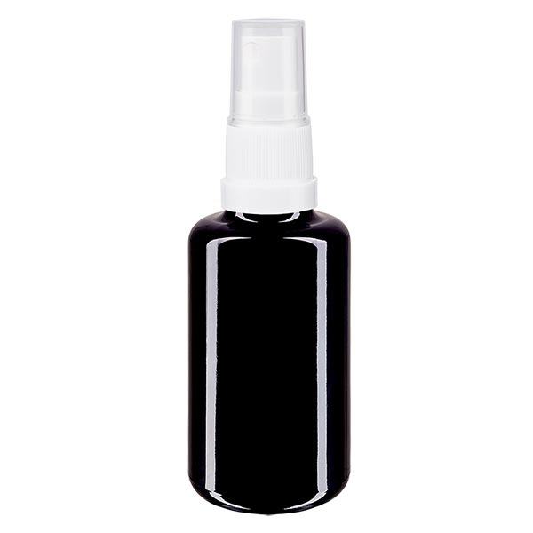 Flacon de pharmacie violet 30ml embout spray blanc Flacon de pharmacie violet 30ml embout spray blanc