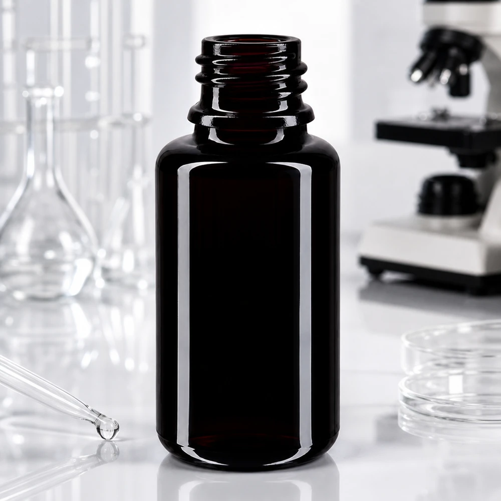Flacon en verre violet 20 ml DIN18 (verre Miron) Flacon compte-gouttes Orion noir-violet 20ml en verre Miron avec aspect de surface mat