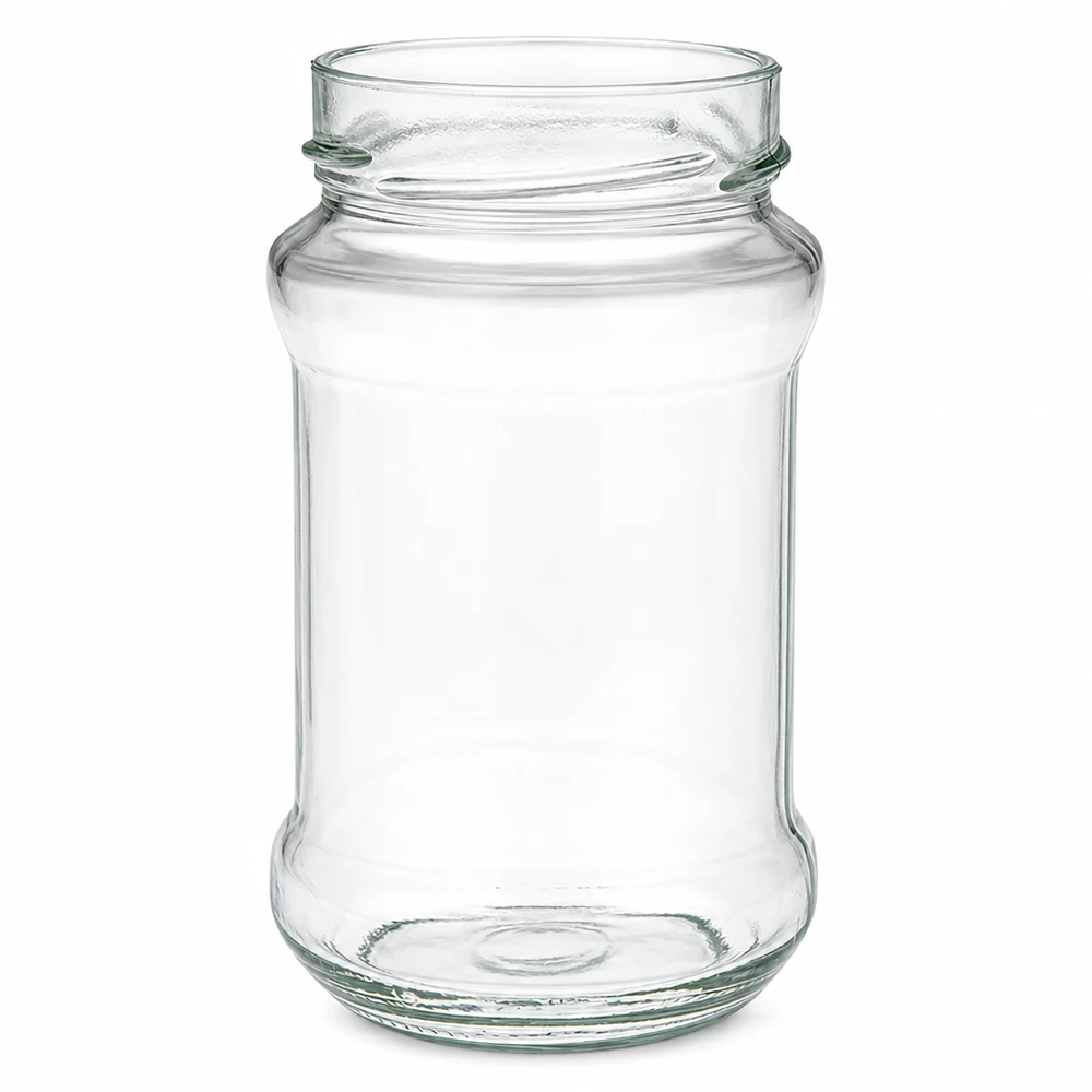 UNiTWIST Runda390 Bocal rond 390ml TO66 à visser Bocal transparent sans couvercle pour la conservation