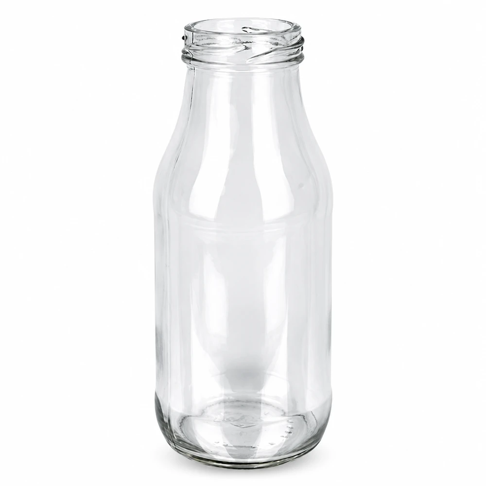263ml Bouteille sans bouchon (TO43) UNiTWIST UNiTWIST Bouteille en verre 263ml transparente avec filetage TO43 sans bouchon pour jus de fruits et boissons