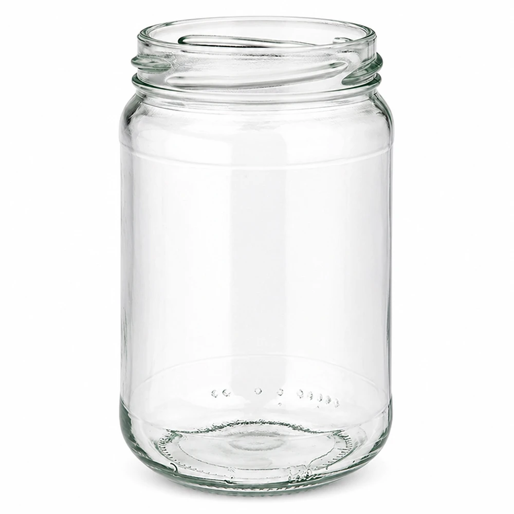 305ml Verre rond sans couvercle (TO63) UNiTWIST Bocal rond vide UNiTWIST Runda305 de 305ml avec bouchon TO63 en verre transparent pour conserves