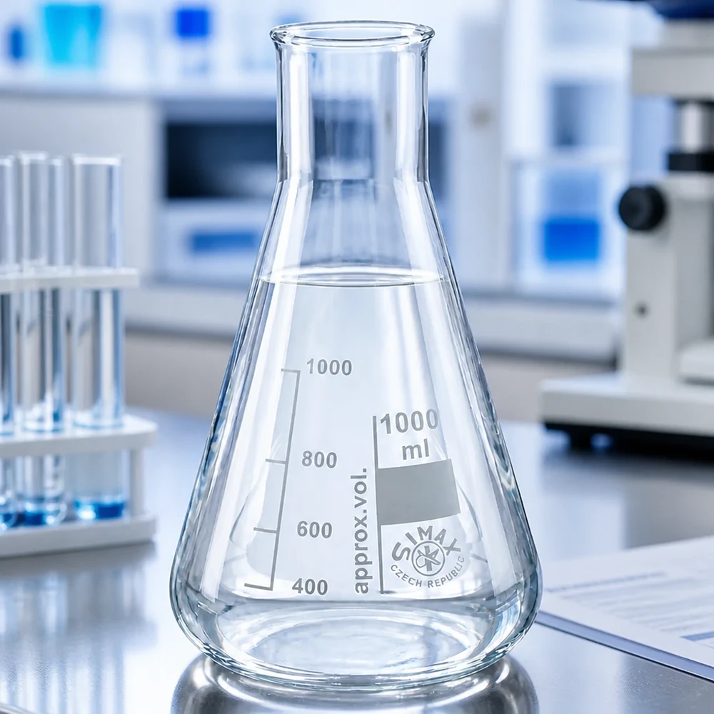 Erlenmeyer 100ml col large, verre borosilicate Fiole jaugée graduée 100ml forme conique avec col large pour les techniques de laboratoire professionnelles