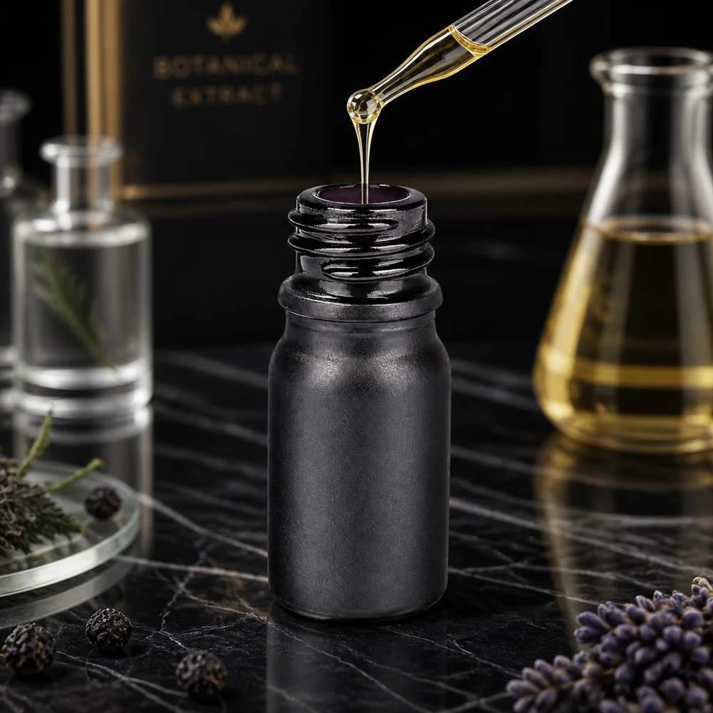 Flacon à pharmacie 5ml BlackLine UT18/5 UNiTWIST Flacon de pharmacie rechargeable 5ml BlackLine UT18/5 UNiTWIST pour un emballage cosmétique durable