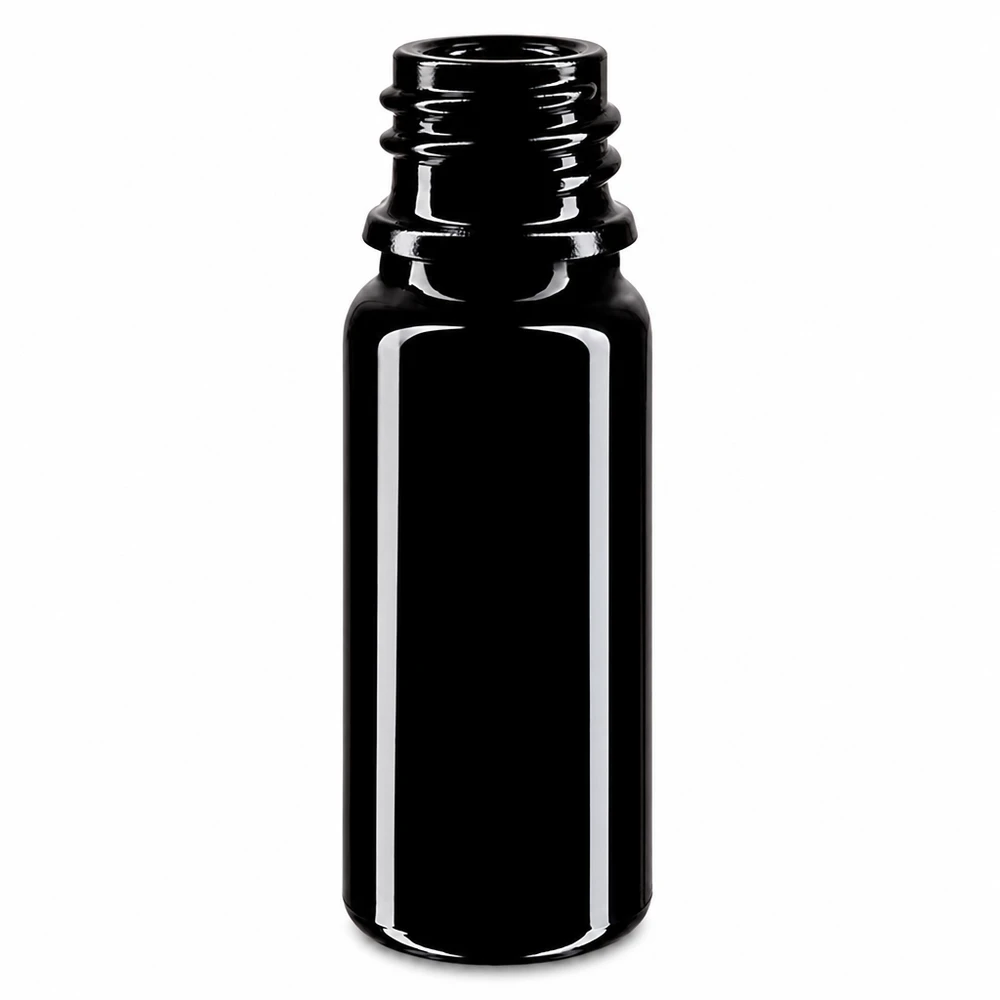 Bouteille en verre violet DIN 18 d'aspect noir élégant pour des ingrédients de haute qualité