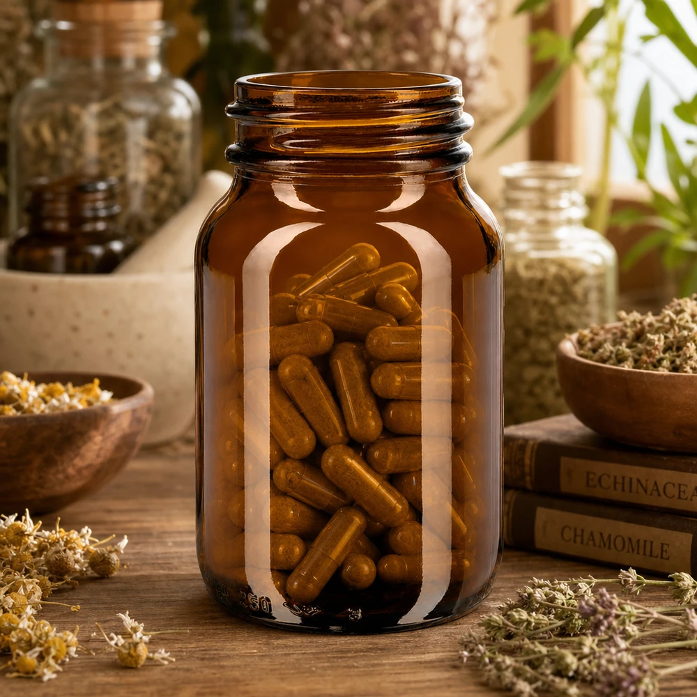 Bocal à col large en verre ambré 250 ml, goulot DIN 55, sans couvercle Bouteille robuste de 250 ml en verre brun à large ouverture pour un stockage sûr des compléments alimentaires