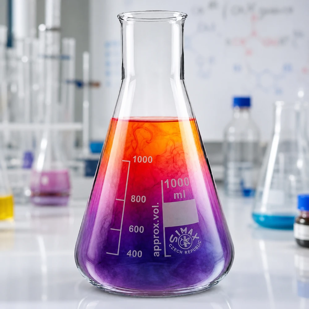 Erlenmeyer 200ml col large, verre borosilicate Ballon de chimie 200ml à col large, de taille optimale pour les petites expériences