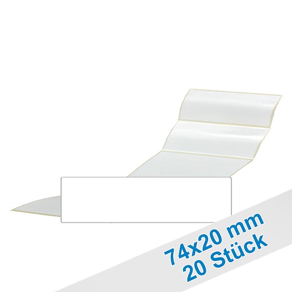 Lot de 20 étiquettes 20x74mm pour écriture Lot de 20 étiquettes 20x74mm pour écriture