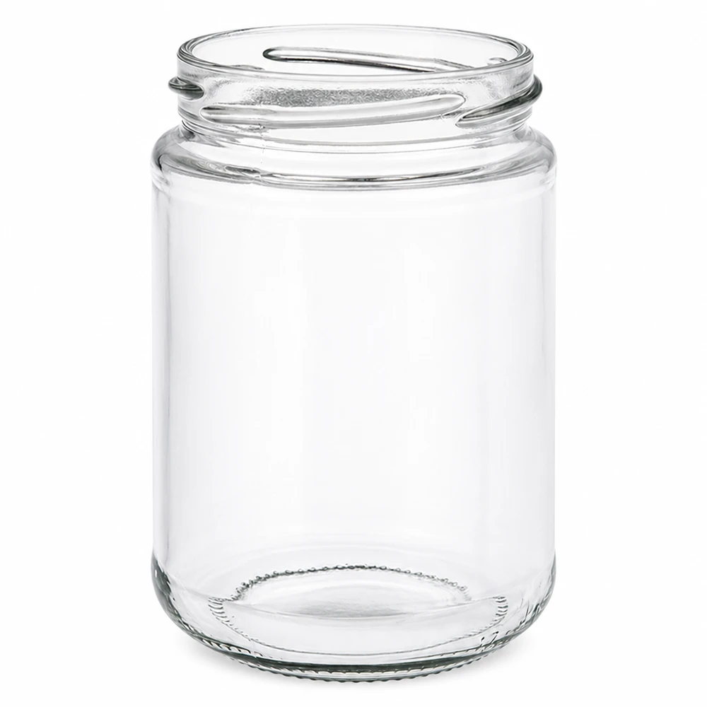UNiTWIST Runda390 Bocal rond 390ml TO70 pas de vis bocal vide transparent sans couvercle