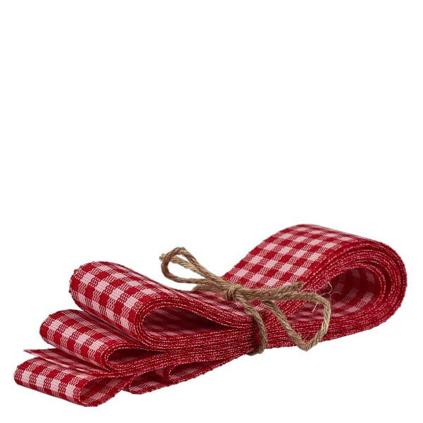 Mini bocal tulipe WECK 220 ml complet avec cuillère à miel et nud Rouleau de ruban à carreaux rouges et blancs en tissu pour la décoration des pots WECK, corde de jute naturelle liée