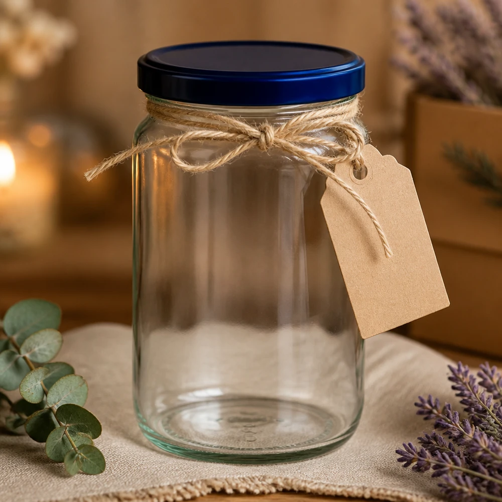 795ml Verre rond avec couvercle BasicSeal bleu UNiTWIST 795ml Verre rond avec couvercle BasicSeal bleu UNiTWIST