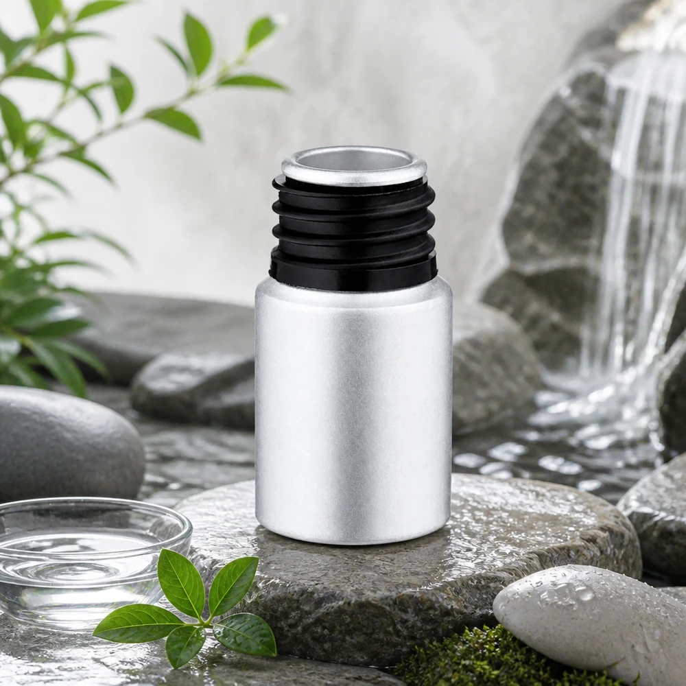 Bouteille en aluminium teinté 10 ml, sans bouchon Bouteille écologique de 10ml en aluminium avec décapage mat pour un emballage cosmétique durable