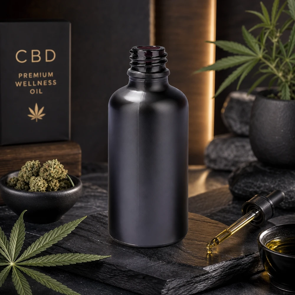 50ml flacon à pharmacie BlackLine UT18/50 UNiTWIST Bouteille de pharmacie robuste BlackLine UT18/50 UNiTWIST de 50 ml en verre foncé pour un stockage optimal