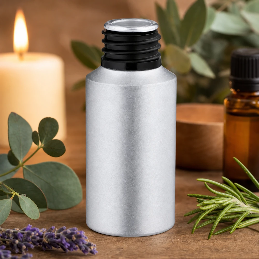 Bouteille en aluminium teinté 30 ml, sans bouchon Bouteille élégante de 30 ml en aluminium décapé pour la fabrication professionnelle de cosmétiques