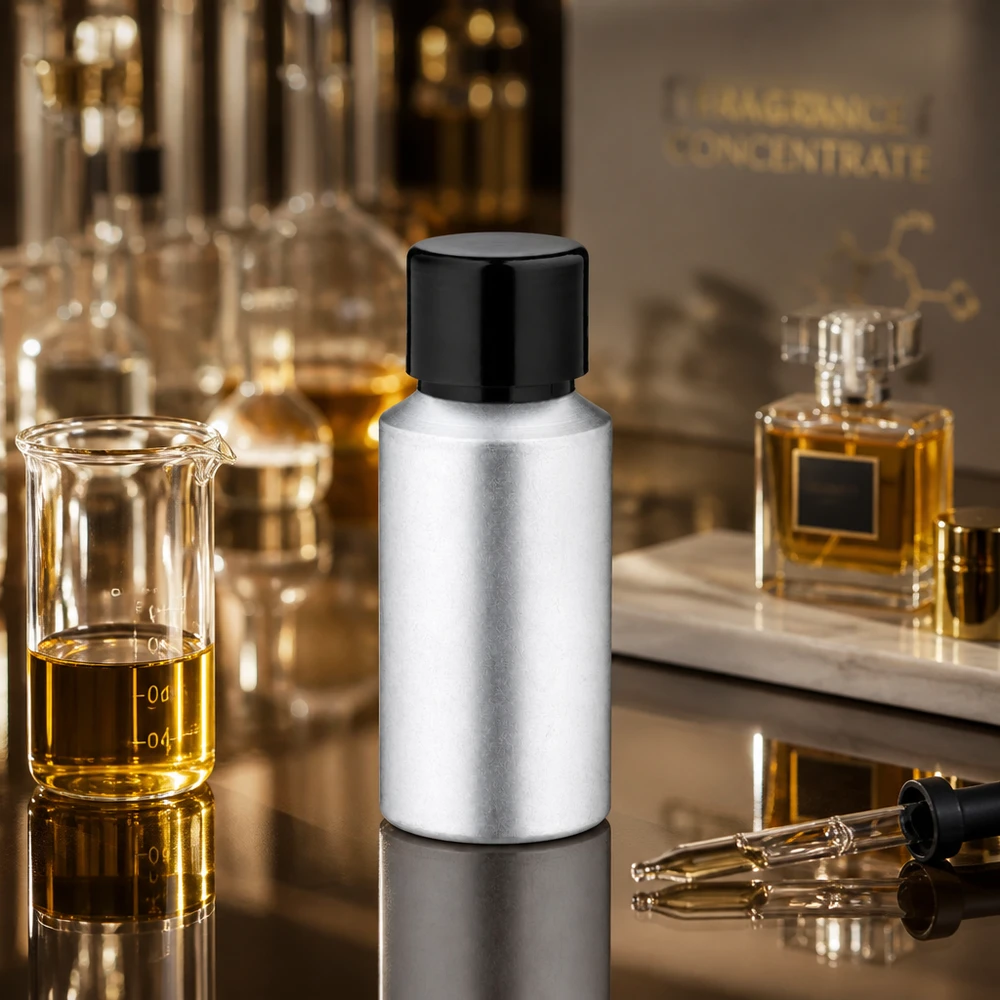 Bouteille en aluminium teinté 30 ml, avec bouchon à vis noir et joint conique Bouteille métallique légère de 30 ml avec finition décapée pour une utilisation professionnelle en laboratoire