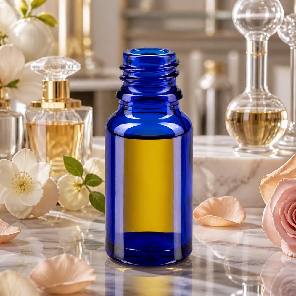 Flacon 10 ml DIN18 - verre bleu Bouteille de pharmacie de 10 ml avec fond stable et forme ergonomique pour une manipulation sûre