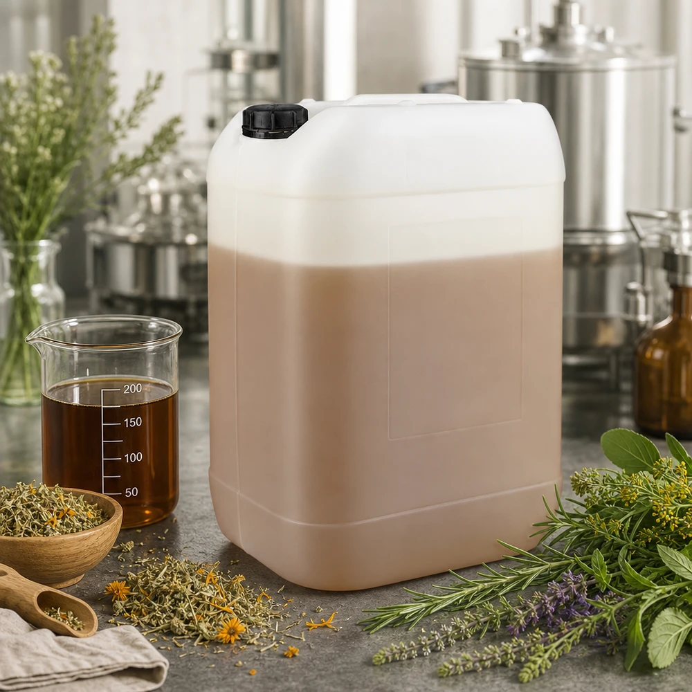 Bidon de 25 litres pour extraits de plantes, avec bouchon d'origine, destiné aux liquides d'origine naturelle