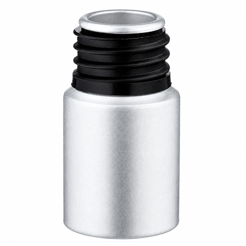Flacon en aluminium décapé de 10 ml avec un bouchon à vis pratique pour un stockage sûr