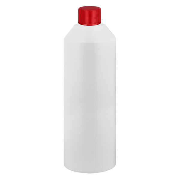 Flacon de pharmacie HDPE 250ml blanc avec bouchon vissable rouge Flacon de pharmacie HDPE 250ml blanc avec bouchon vissable rouge