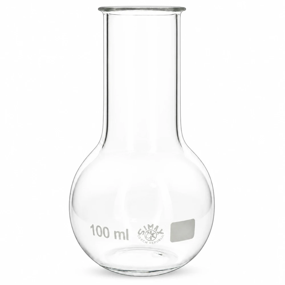 Flacon à col large 100ml parfait pour les petites préparations et les analyses en laboratoire