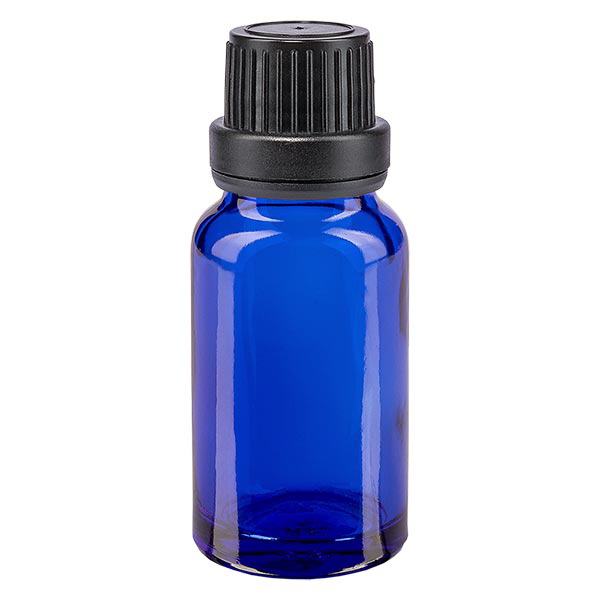 Flacon de pharmacie bleu 10ml bouchon vissable noir étanche bouchon d'inviolabilité Flacon de pharmacie bleu 10ml bouchon vissable noir étanche bouchon d'inviolabilité
