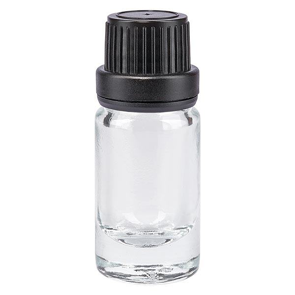 Flacon de pharmacie transparent 5ml bouchon compte-gouttes Prremium 2mm noir bouchon original Flacon de pharmacie transparent 5ml bouchon compte-gouttes Prremium 2mm noir bouchon original