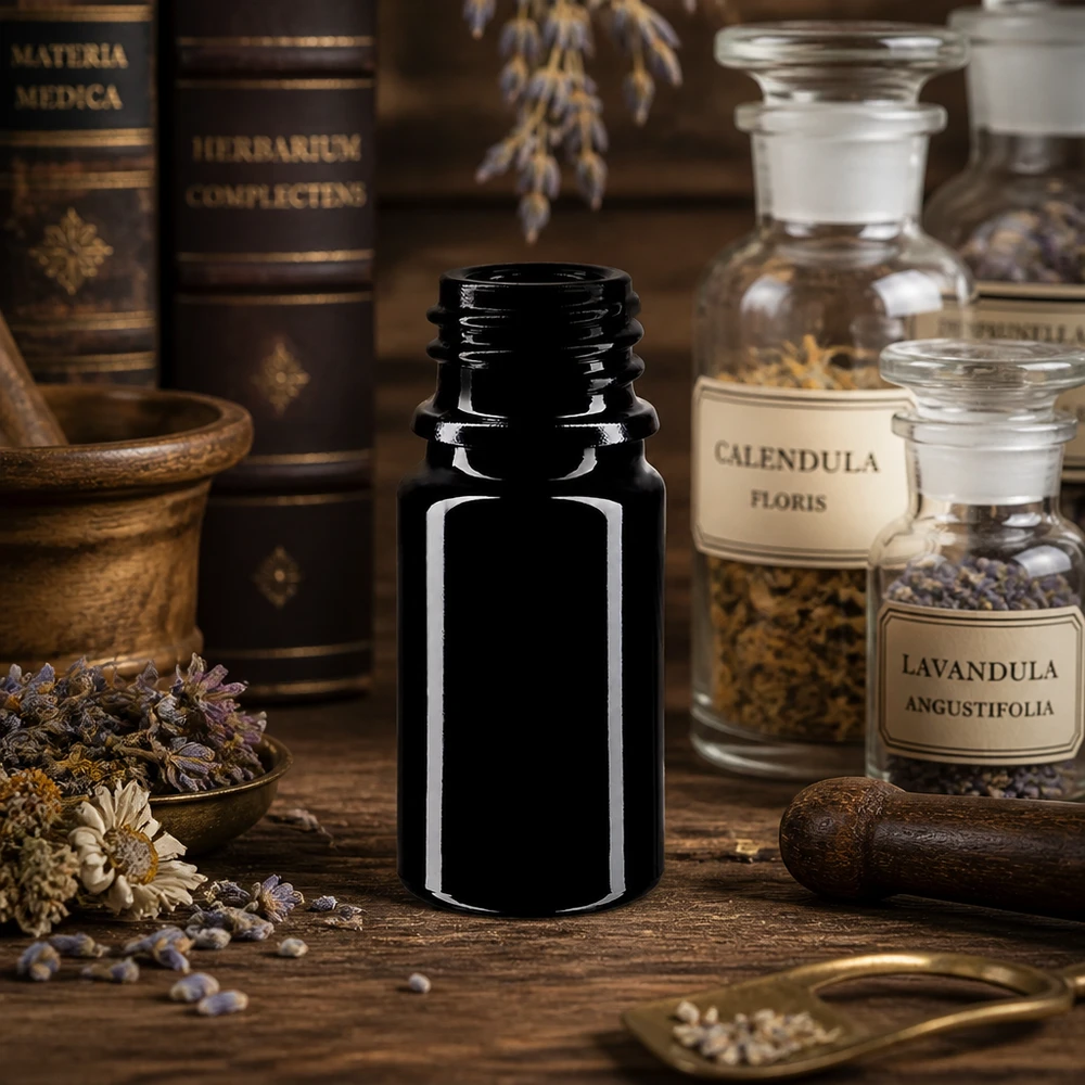 Flacon compte-gouttes Orion 5ml en verre violet antibactérien pour une conservation hygiénique