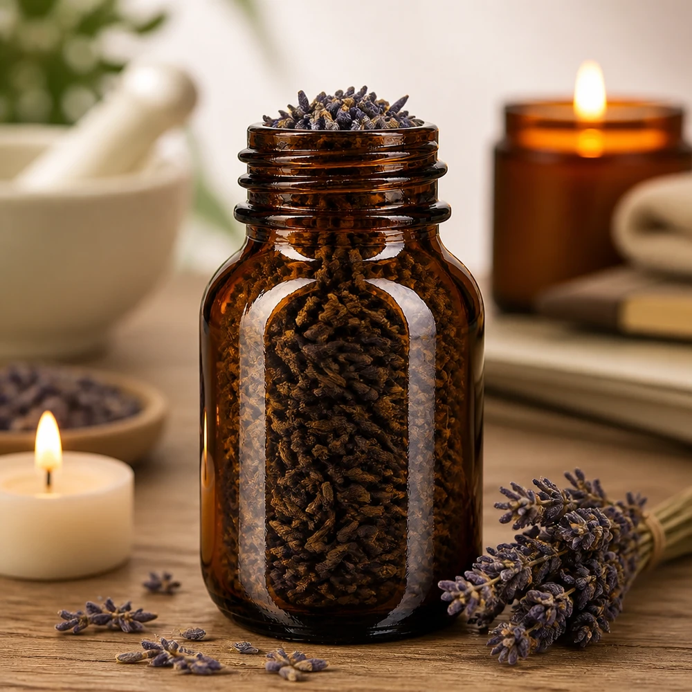 Bocal à col large en verre ambré 50 ml, goulot DIN 32, sans couvercle Flacon en verre brun à col large de 50 ml avec protection UV pour les substances et les herbes sensibles à la lumière